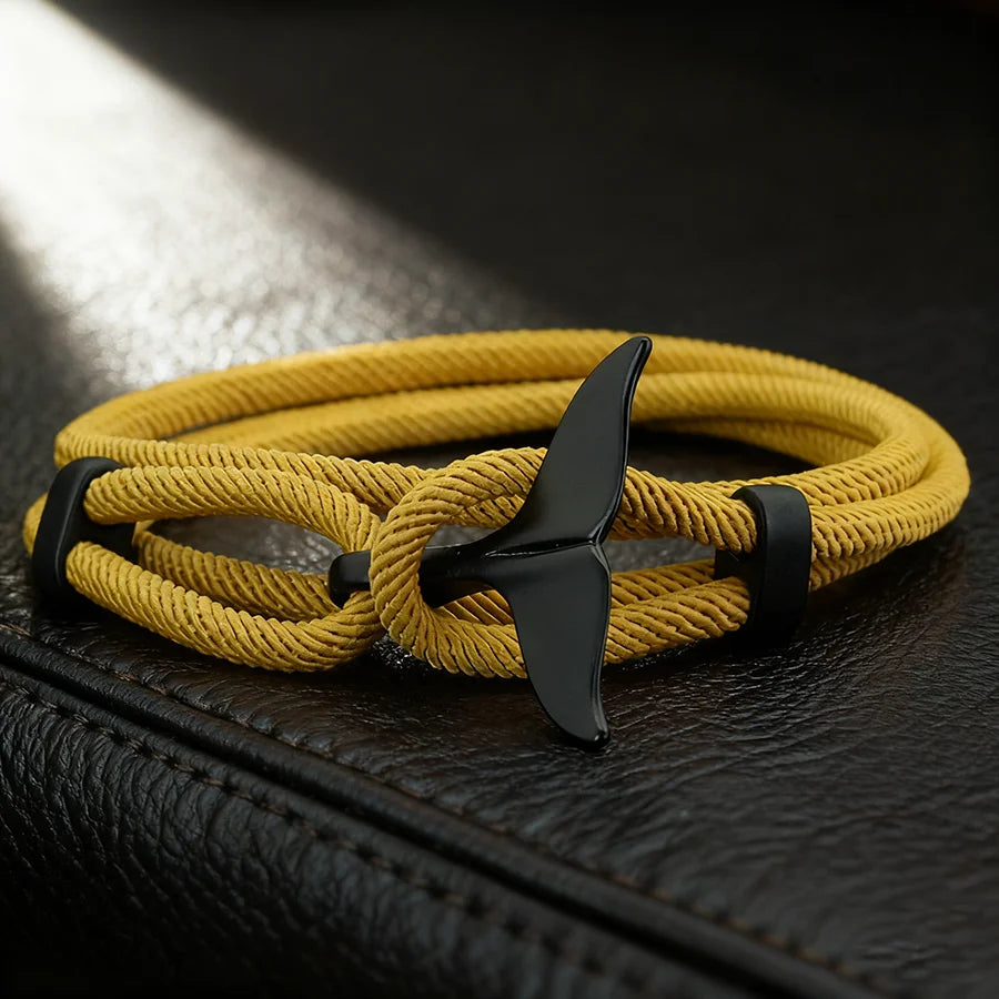 Whale Tail Rope Bracelet – Double Cord, 11 Colors
