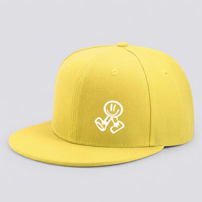 Smiling Character Flat-Brim Cap – Horizon, 16 Colors