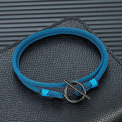 Stylish Rope Bracelet Nautical Design with Stainless Steel OT Buckle deideas