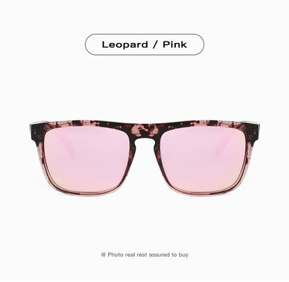 Rectangular Sunglasses with Case – Printed Frames, 10 Options