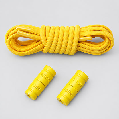 No-Tie Elastic Shoelaces with Color Buckle
