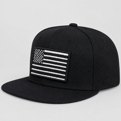 American Flag Embroidery Baseball Cap Hip-Hop Style, Adjustable, Unisex