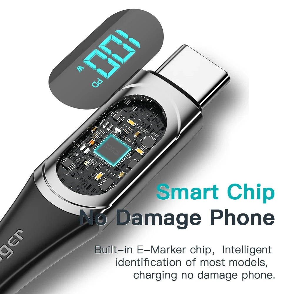 USB-C to USB-C Fast Charging Cable 100W/5A deideas