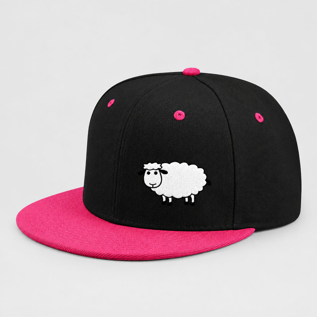 Sheep Graphic Baseball Cap – Adjustable Flat Brim Hat