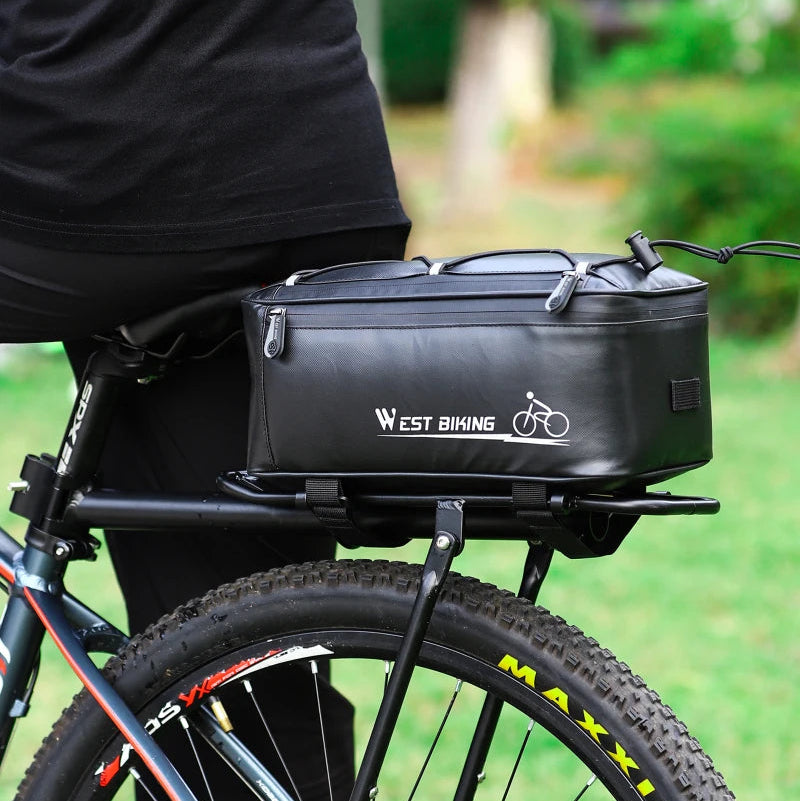 Bike Rear Rack Bag – West Biking 4L, Black, Rain Cover