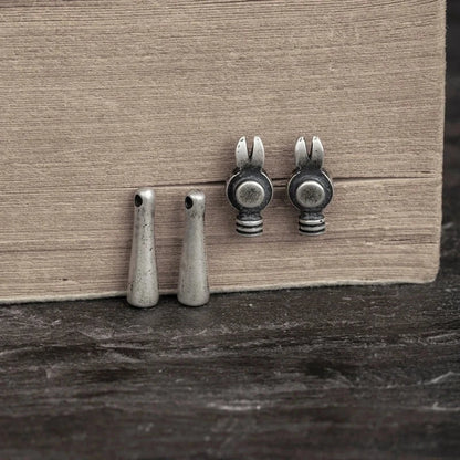 Artisan Hammer Stud Earrings 925 Silver deideas