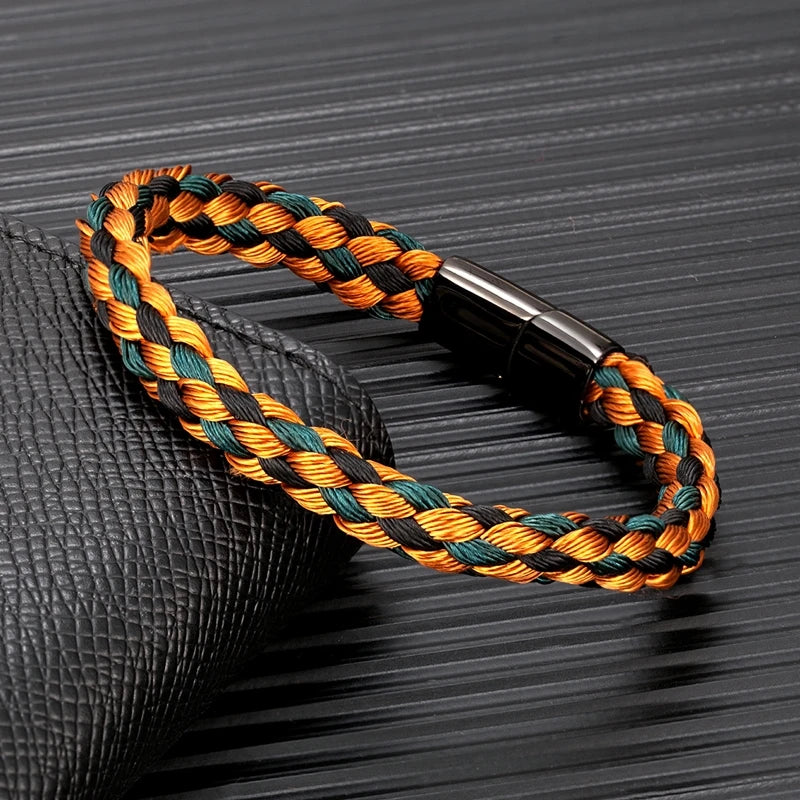 Braided Rope Bracelet – Captain’s Knot, 10 Colors, 19–23 cm