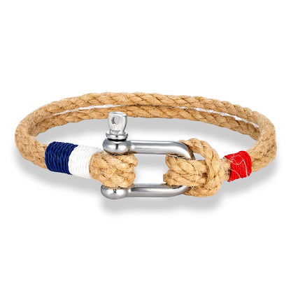 Double-Strand Rope Bracelet – Screw-Pin Shackle, 8 Styles