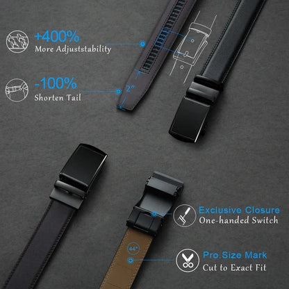 Leather Belt with Automatic Buckle Elegance and Perfect Fit deideas