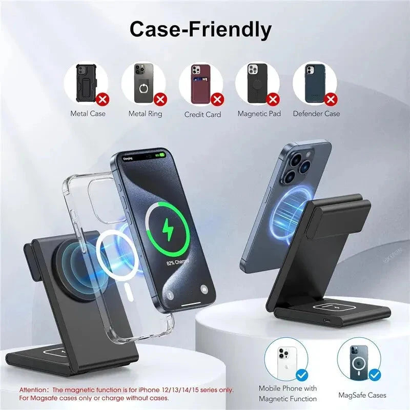 Quick 3 in 1 Wireless Charger for iPhone, AirPods and Apple Watch deideas