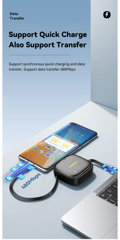 USB-C Travel Charging Kit – 60W Listed Output, Cable & Stand