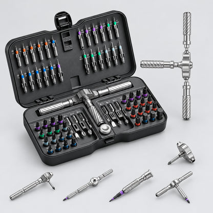 66-in-1 Magnetic Ratchet Screwdriver Set – T-Handle