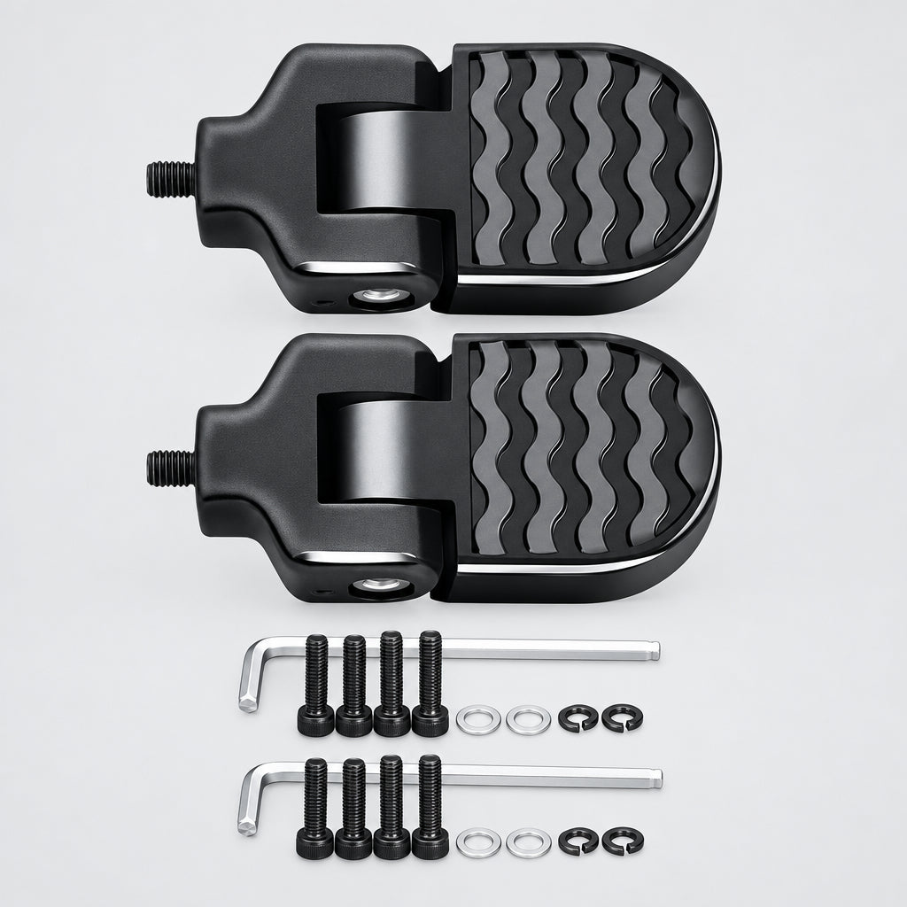 Folding rear pedals for bicycles Aluminum alloy non-slip footrests with quick release deideas