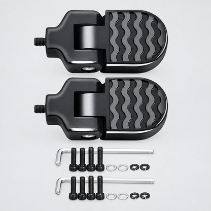 Folding rear pedals for bicycles Aluminum alloy non-slip footrests with quick release deideas