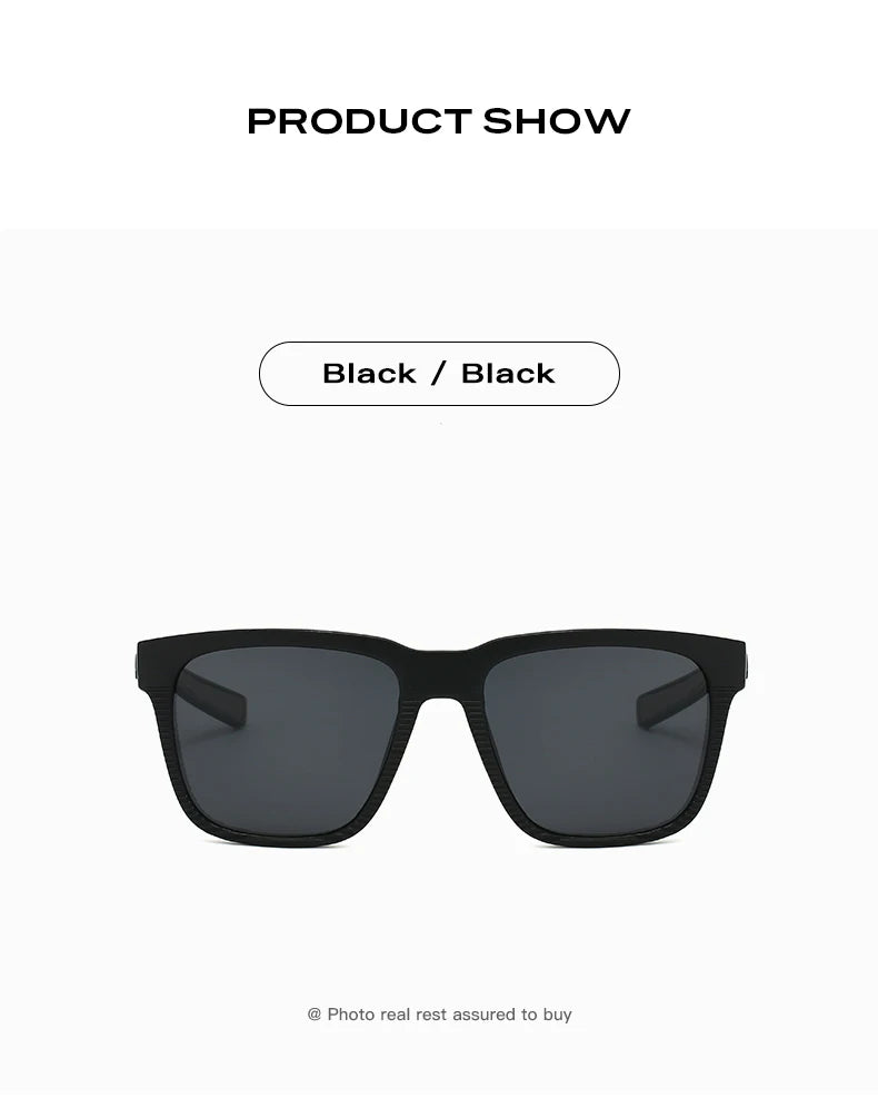 Rectangular Sunglasses – Textured Temples, 6 Combinations