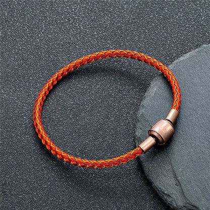 Braided Steel Cable Bracelet – 22 Colors, 19–23 cm