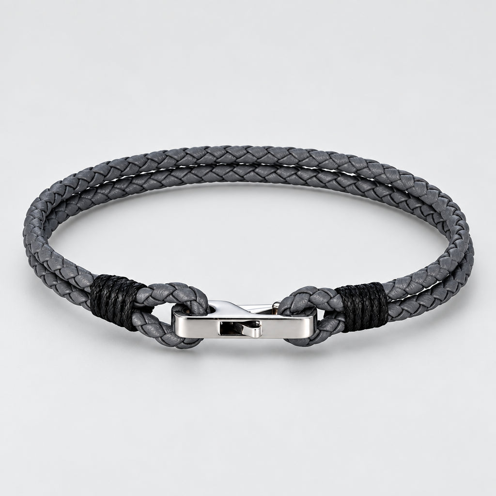 Leather Cord Bracelet – 3 mm, Square Magnetic Clasp