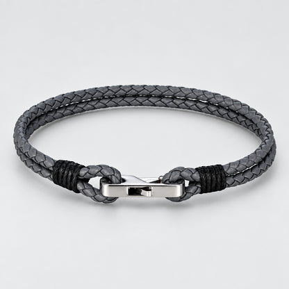Leather Cord Bracelet – 3 mm, Square Magnetic Clasp