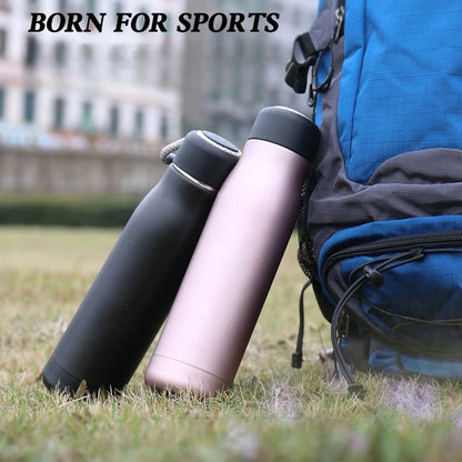 Stainless Steel Thermos Bottle – Carry Loop, 5 Colors