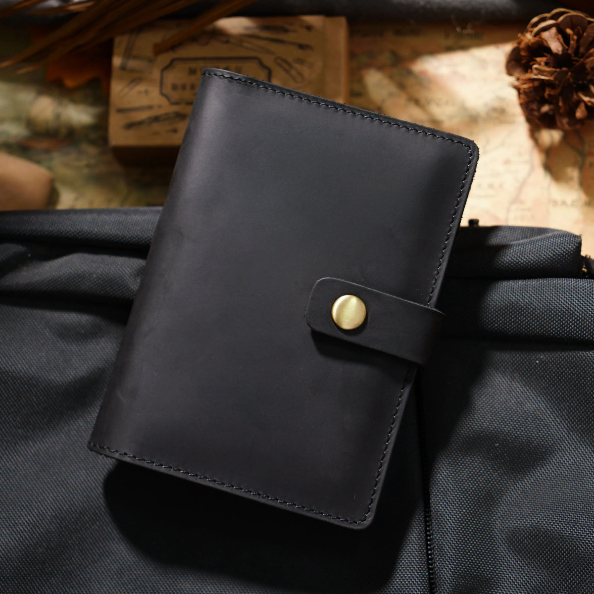 Passport Holder & Card Wallet – Snap Closure, 3 Colors