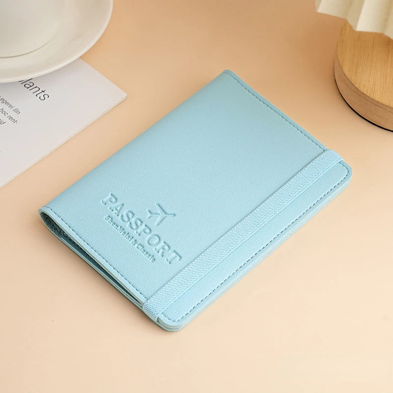 Passport Holder – Elastic Band & Card Slots, 6 Colors