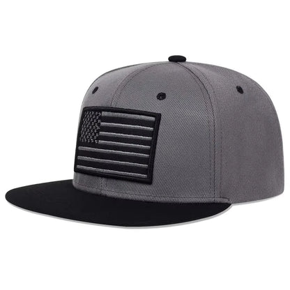 American Flag Embroidery Baseball Cap Hip-Hop Style, Adjustable, Unisex