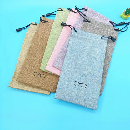 Linen Drawstring Pouch – 18 × 9 cm, 7 Colors