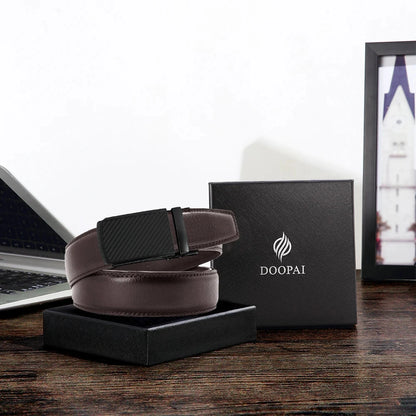 Leather Belt with Automatic Buckle Elegance and Perfect Fit deideas