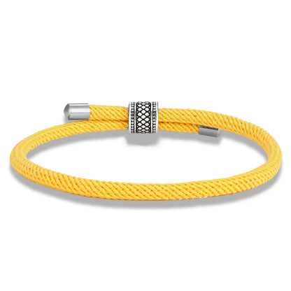 Rope Bracelet – Diamond-Pattern Bead, 15 Colors