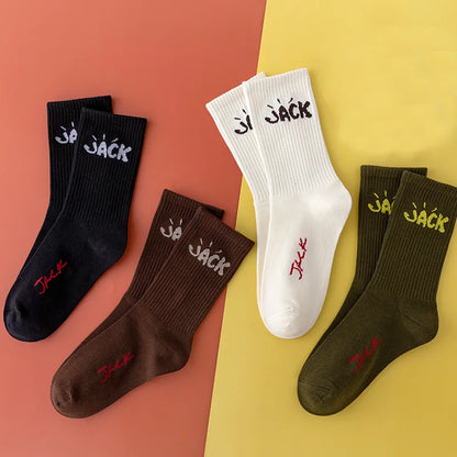 Jack Portrait Crew Socks – Unisex Cotton Blend Streetwear