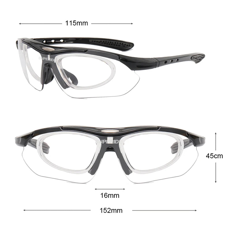 Photochromic Cycling Sunglasses - UV400, 152mm Wide