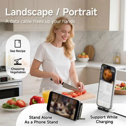 240W USB-C Cable & Folding Phone Stand Adapter – Set Options