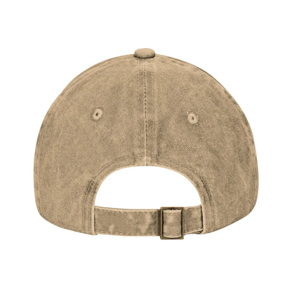 Washed Cotton Baseball Cap – Stitched-Mouth Face, 7 Colors