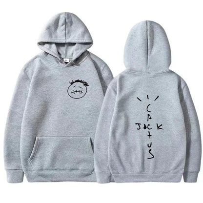 Face Graphic Pullover Hoodie – Front & Back Print