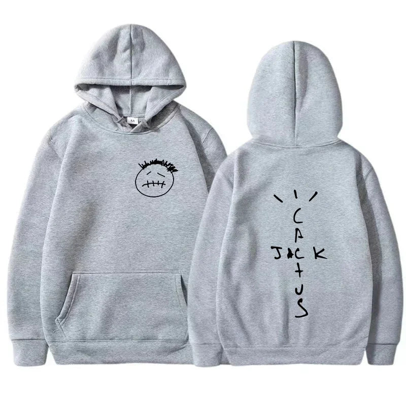 Face Graphic Pullover Hoodie – Front & Back Print