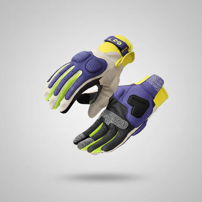 Full-Finger Riding Gloves – Color-Block Design, S–XXL