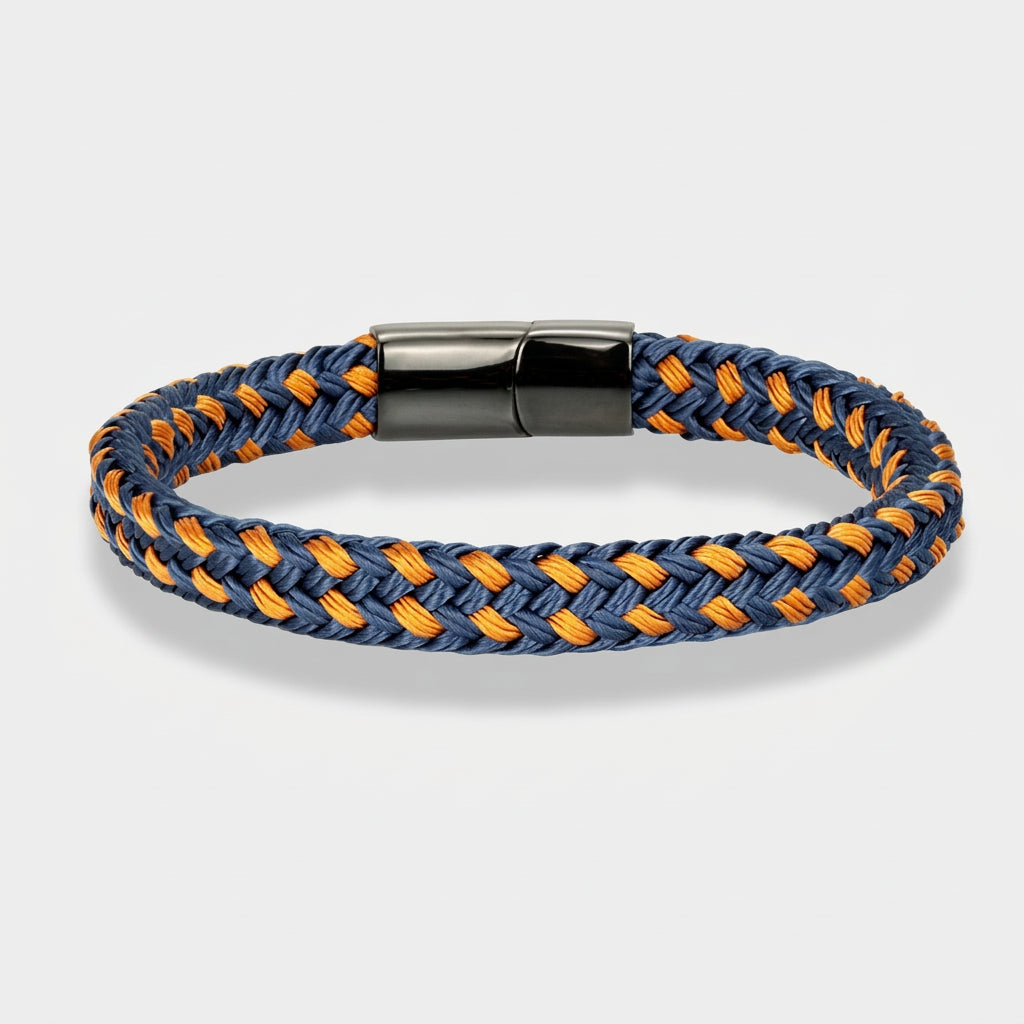 Braided Rope Bracelet – Captain’s Knot, 10 Colors, 19–23 cm