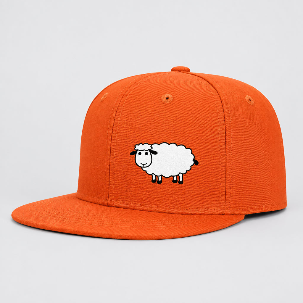 Sheep Graphic Baseball Cap – Adjustable Flat Brim Hat