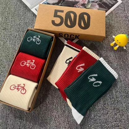 Bicycle Graphic Crew Socks 3-Pack – Boxed Gift Set