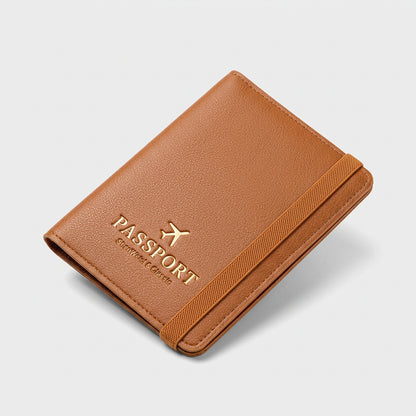 Passport Holder – Elastic Band & Card Slots, 6 Colors