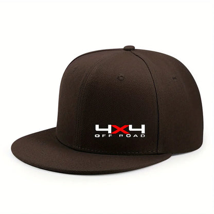 Solid Color Snapback Hat Flat Brim, Adjustable, Unisex