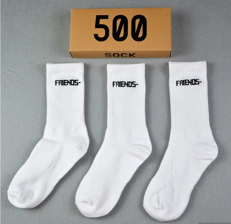 Lettering Crew Socks 3-Pack – Cotton Blend, EU 36–43