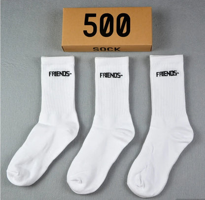 Lettering Crew Socks 3-Pack – Cotton Blend, EU 36–43