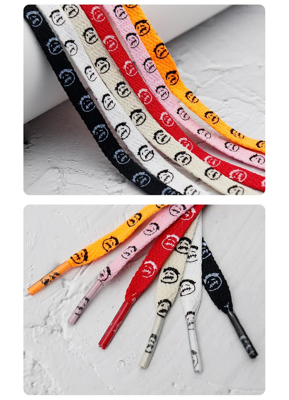 Bandana Graphic Flat Shoelaces – 8 mm, 70–200 cm