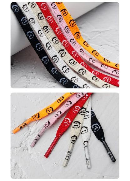 Bandana Graphic Flat Shoelaces – 8 mm, 70–200 cm