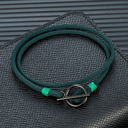 Stylish Rope Bracelet Nautical Design with Stainless Steel OT Buckle deideas