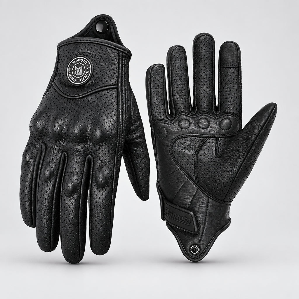 Vintage Leather Gloves – Touchscreen, Sizes XS–XXL