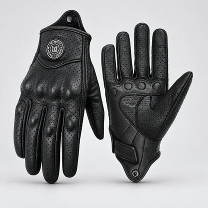 Vintage Leather Gloves – Touchscreen, Sizes XS–XXL