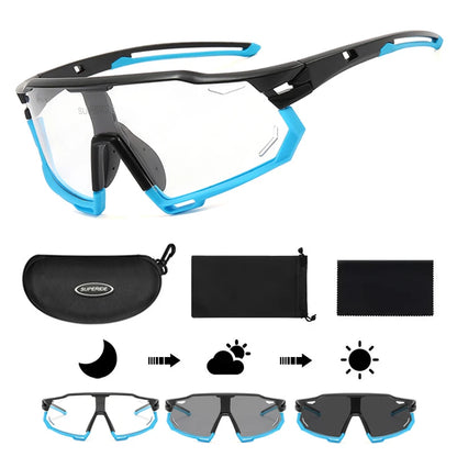 Photochromic Cycling Sunglasses - UV400, 152mm Wide