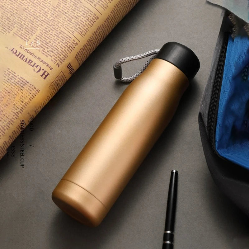 Stainless Steel Thermos Bottle – Carry Loop, 5 Colors